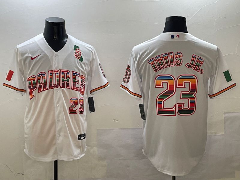 Men San Diego Padres #23 Tatis jr White Fashion Game 2025 Nike MLB Jersey style 2